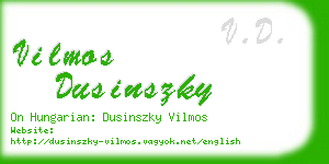 vilmos dusinszky business card